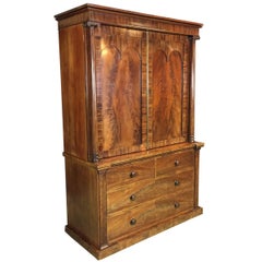 Antique 19th Century Victorian Mahogany Linen Presses