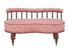 19th Century Victorian Mahogany Love Seat