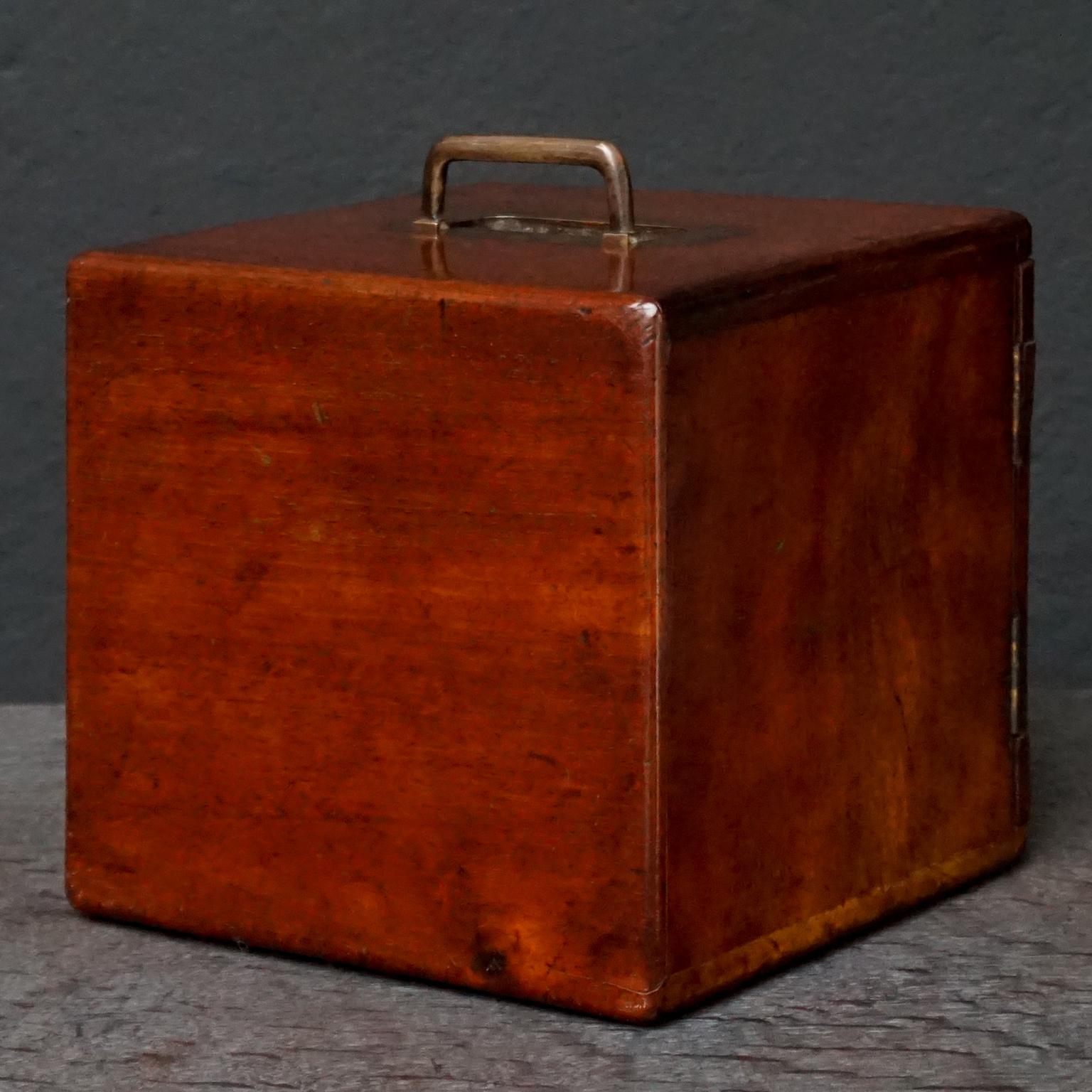 Velvet 19th Century Victorian Mahogany Microscope Slide Cabinet, 12 Drawers, 72 Slides
