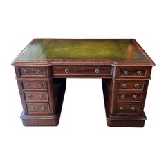 19th Century Victorian Mahogany Pedestal Desk