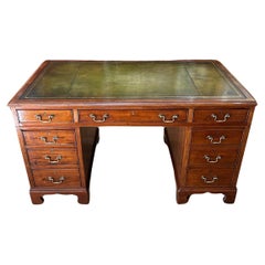 19th Century Victorian Mahogany Pedestal Desk