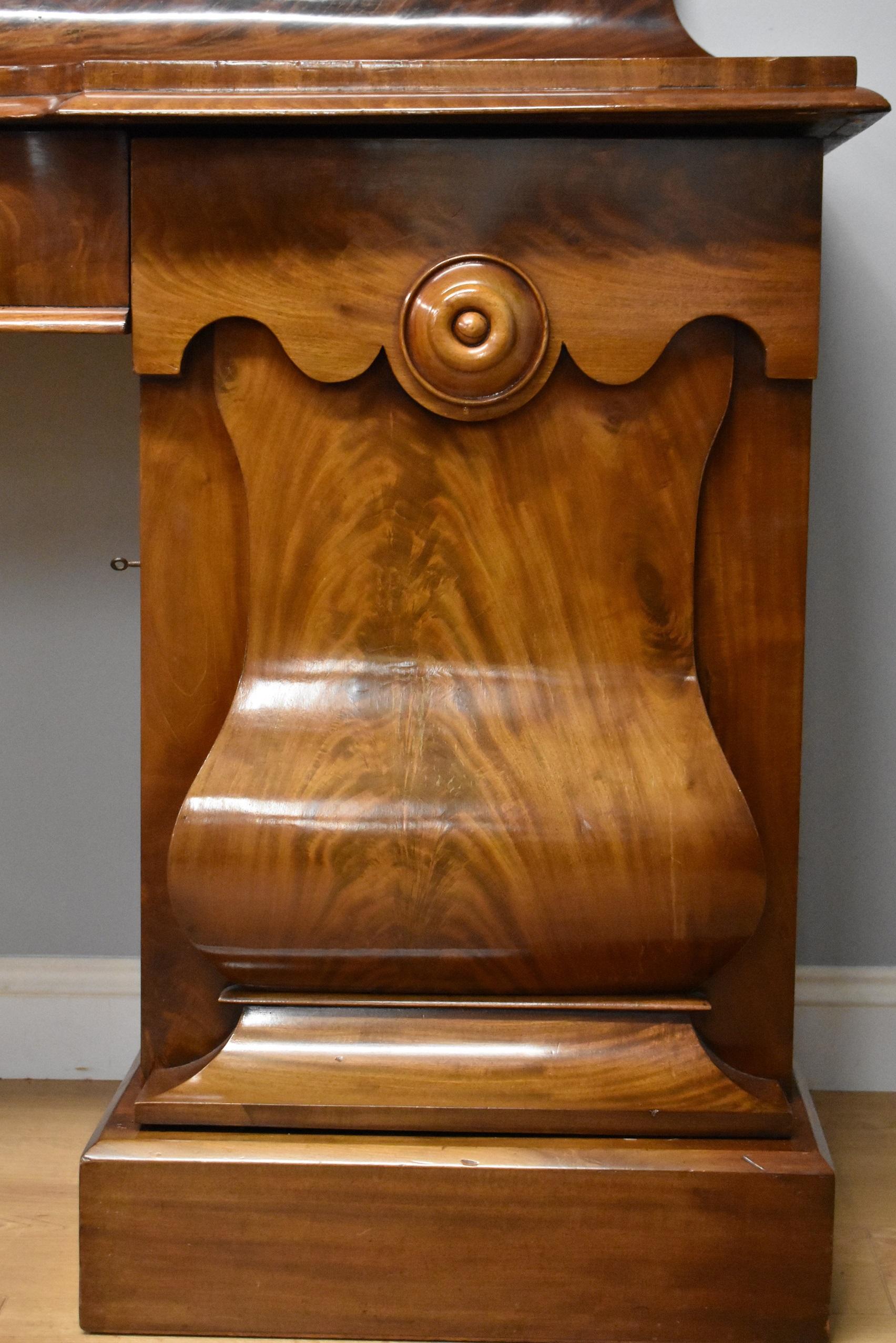 19th Century Victorian Mahogany Pedestal Sideboard 1