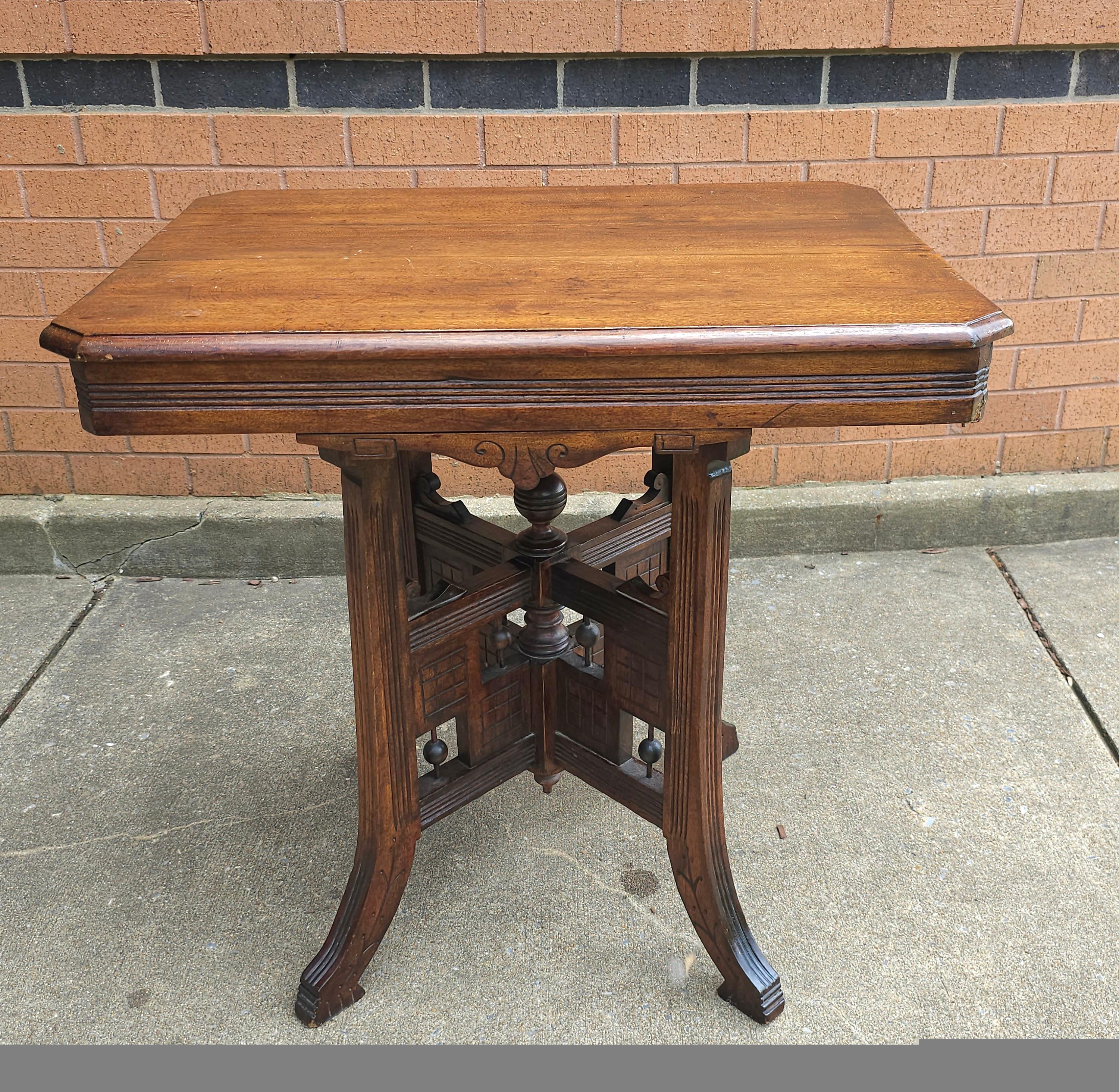 19th Century Victorian Mahogany Rectangular Center Table For Sale 4