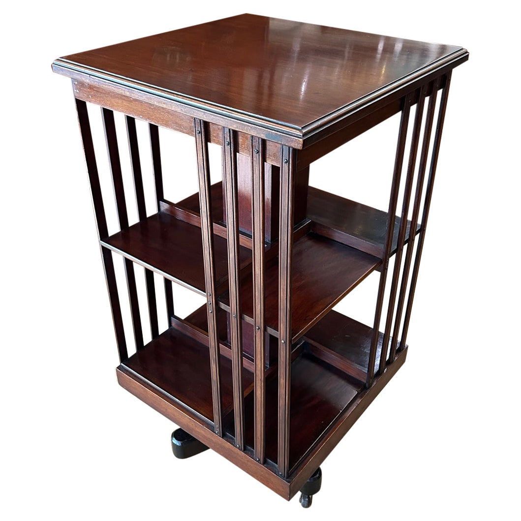 19th Century Victorian Mahogany Revolving Bookcase