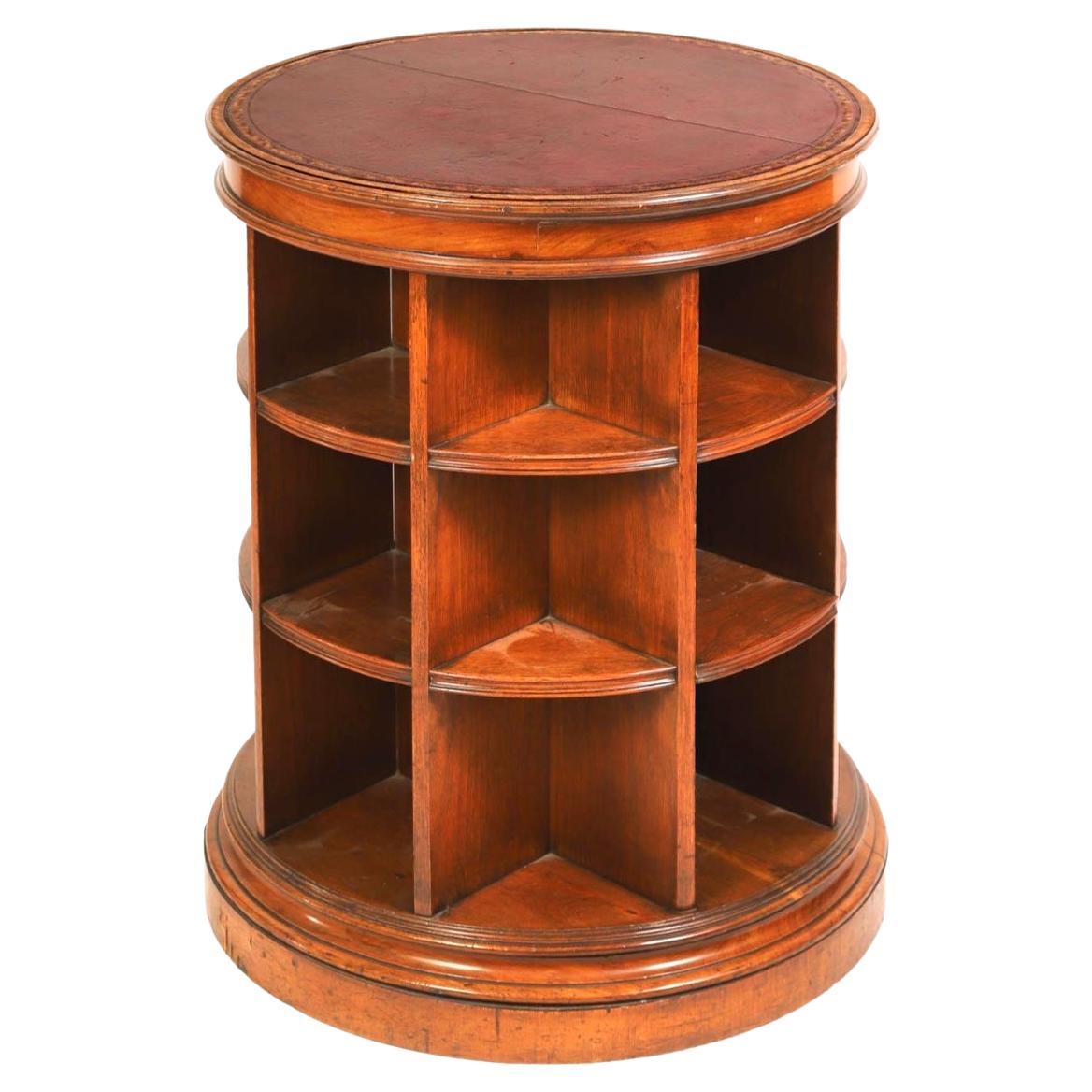 19th Century Victorian Mahogany Revolving Bookcase