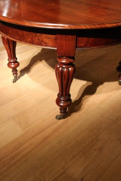 19th Century Victorian Mahogany Round Dining Table