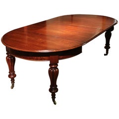 19th Century Victorian Mahogany Round Dining Table