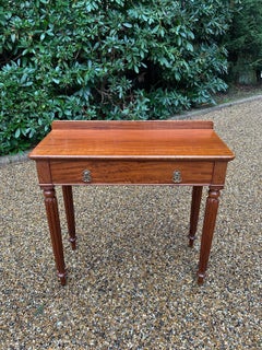19th Century Victorian Mahogany Side Table with Reeded Legs