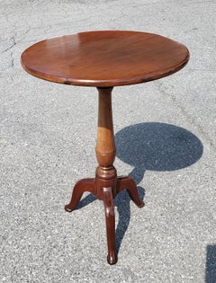 19th Century Victorian Mahogany Tripod Pedestal Candle Stand