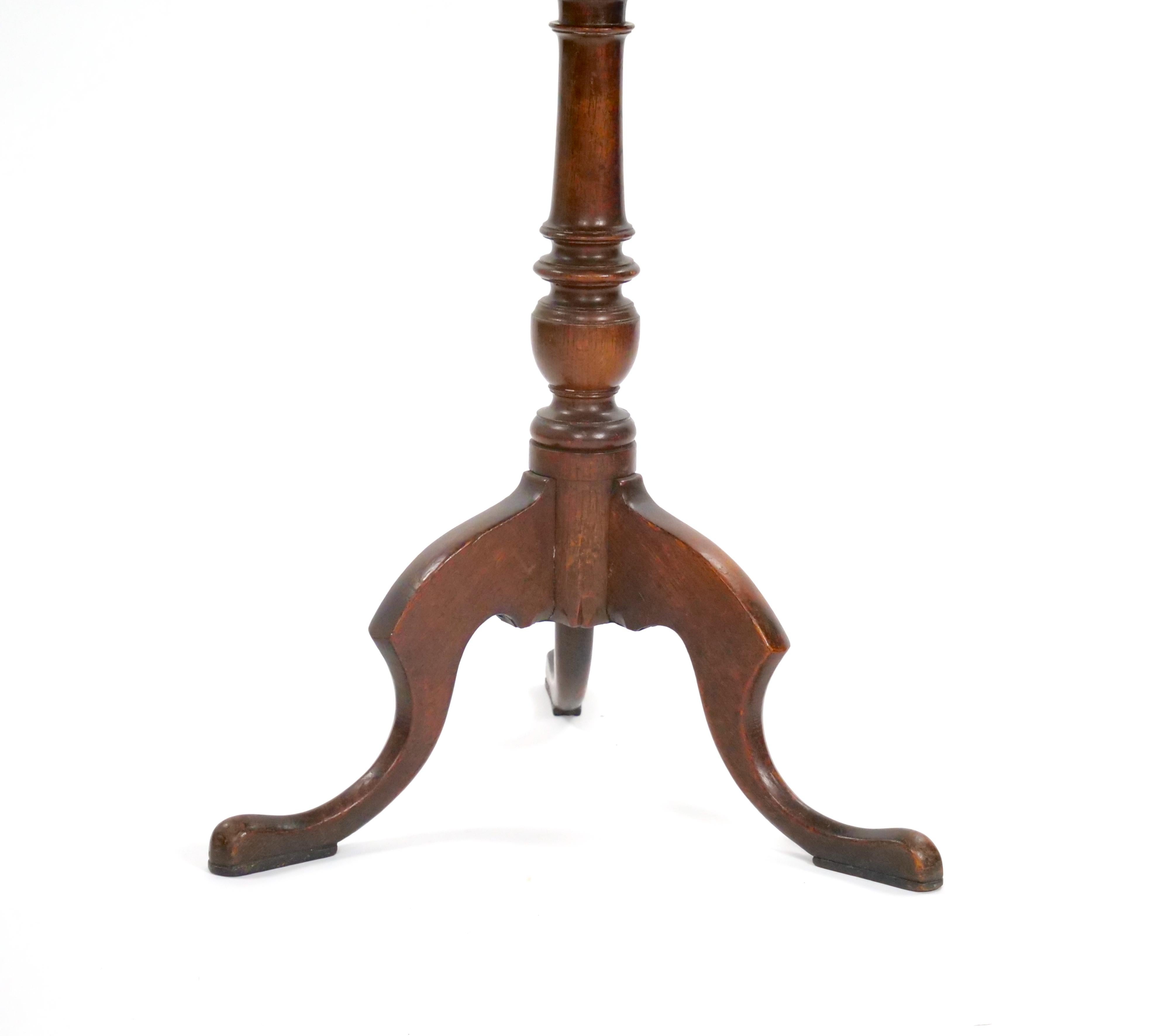 European 19th Century Victorian Mahogany Tripod Pedestal Candle Stand For Sale