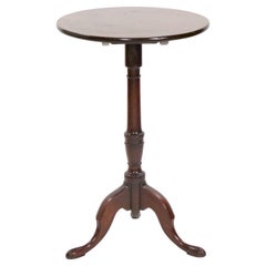 Used 19th Century Victorian Mahogany Tripod Pedestal Candle Stand