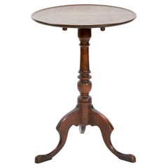 Antique 19th Century Victorian Mahogany Tripod Pedestal Candle Stand