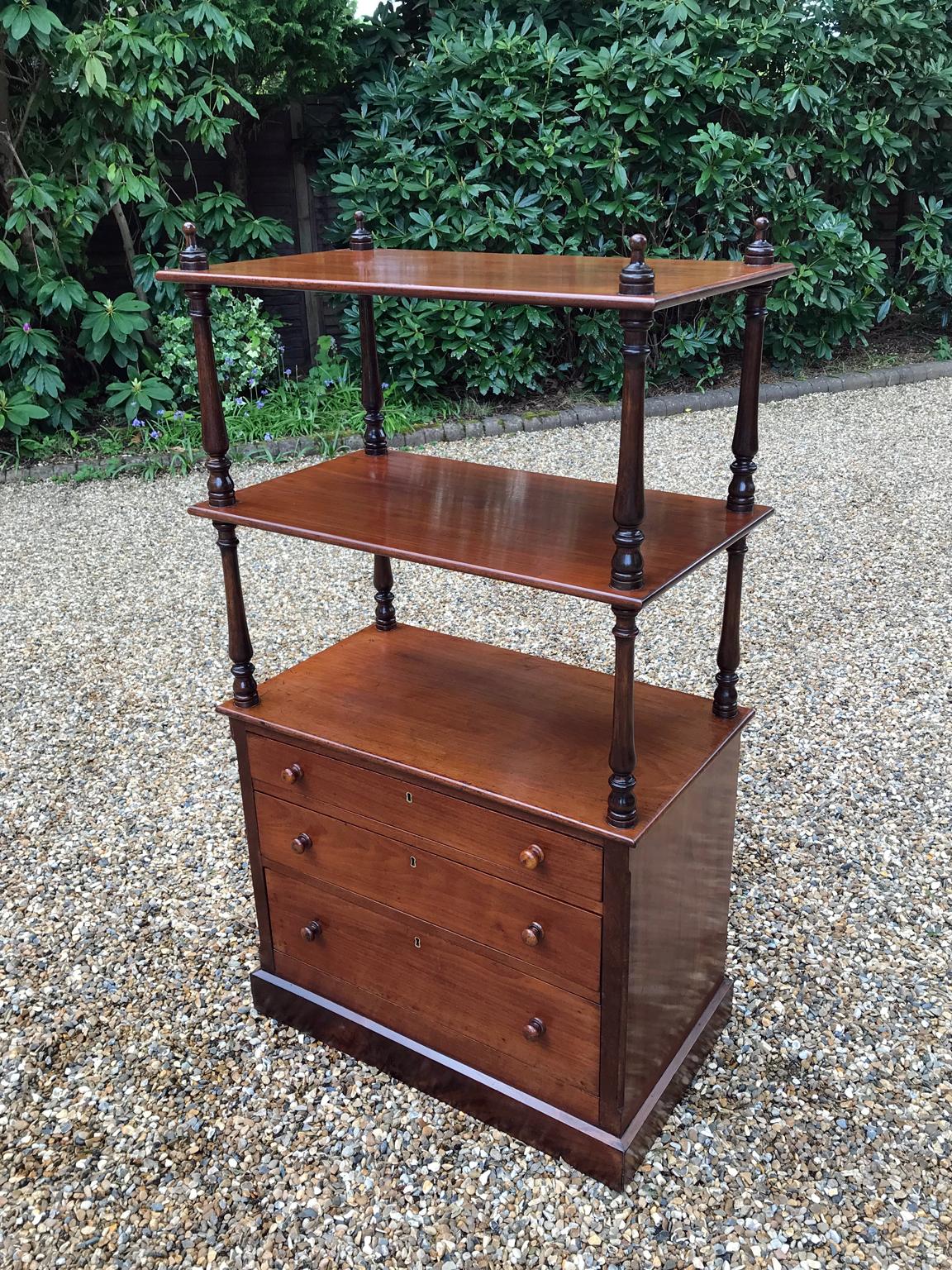 Hand-Crafted 19th Century Victorian Mahogany Whatnot