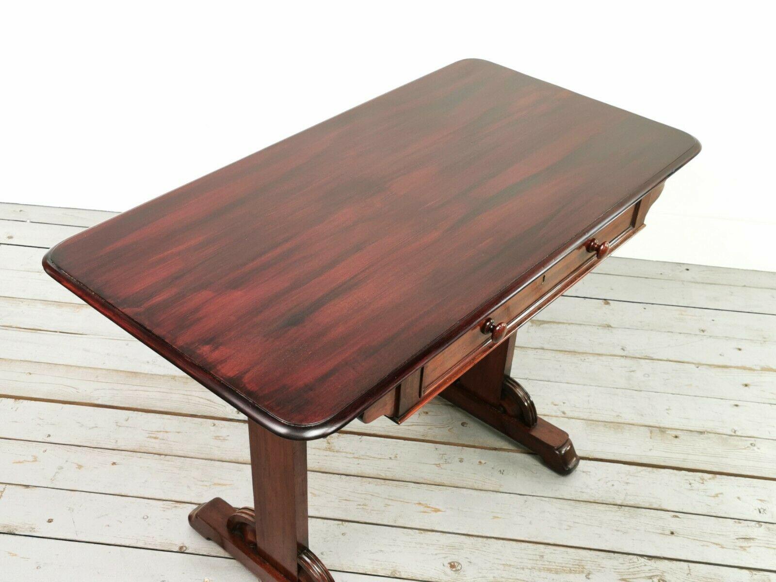 19th Century Victorian Mahogany Writing Desk or Side Table 9