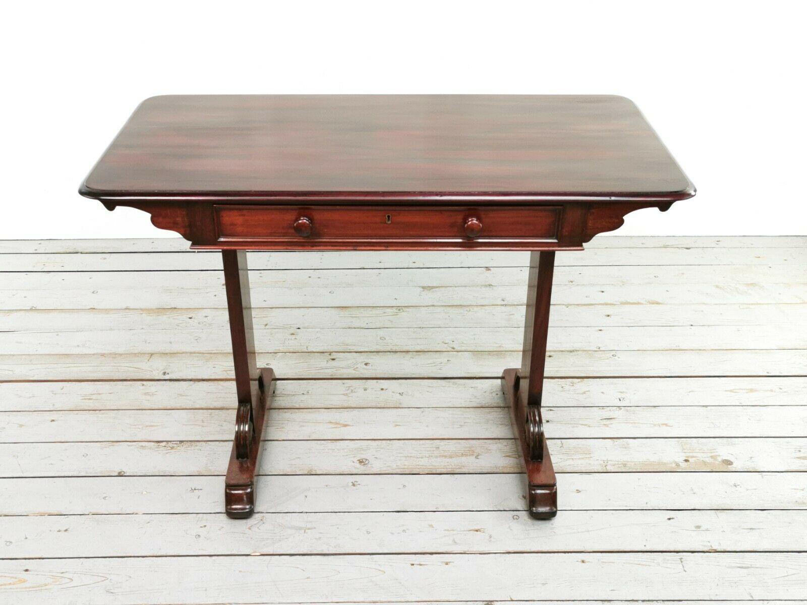 19th Century Victorian Mahogany Writing Desk or Side Table 3