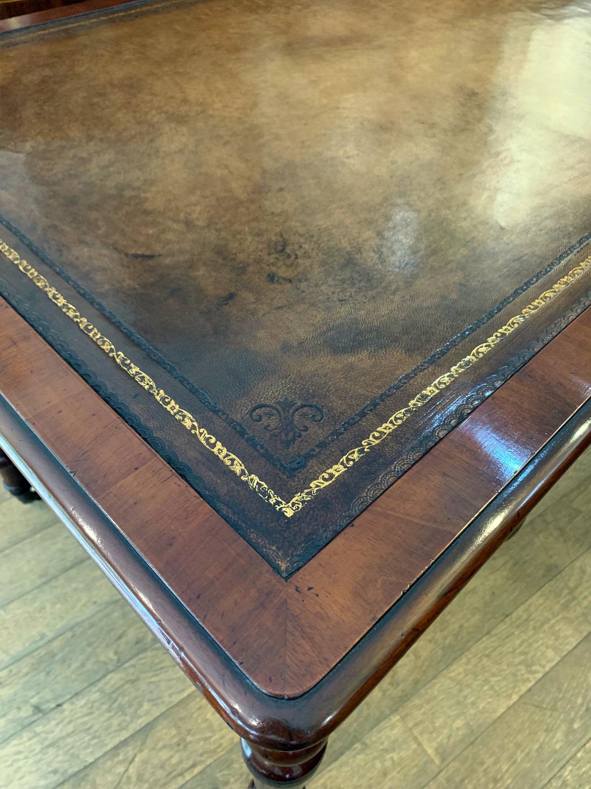 19th Century Victorian Mahogany Writing Table 2