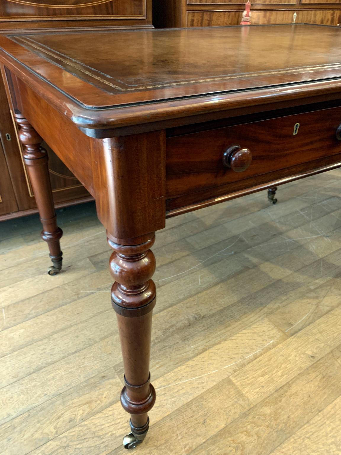 19th Century Victorian Mahogany Writing Table 3