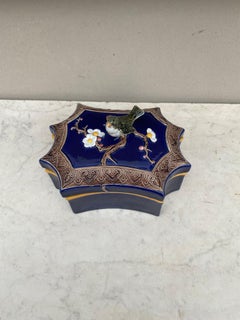 Scatola per uccelli in maiolica vittoriana del XIX secolo Joseph Holdcroft