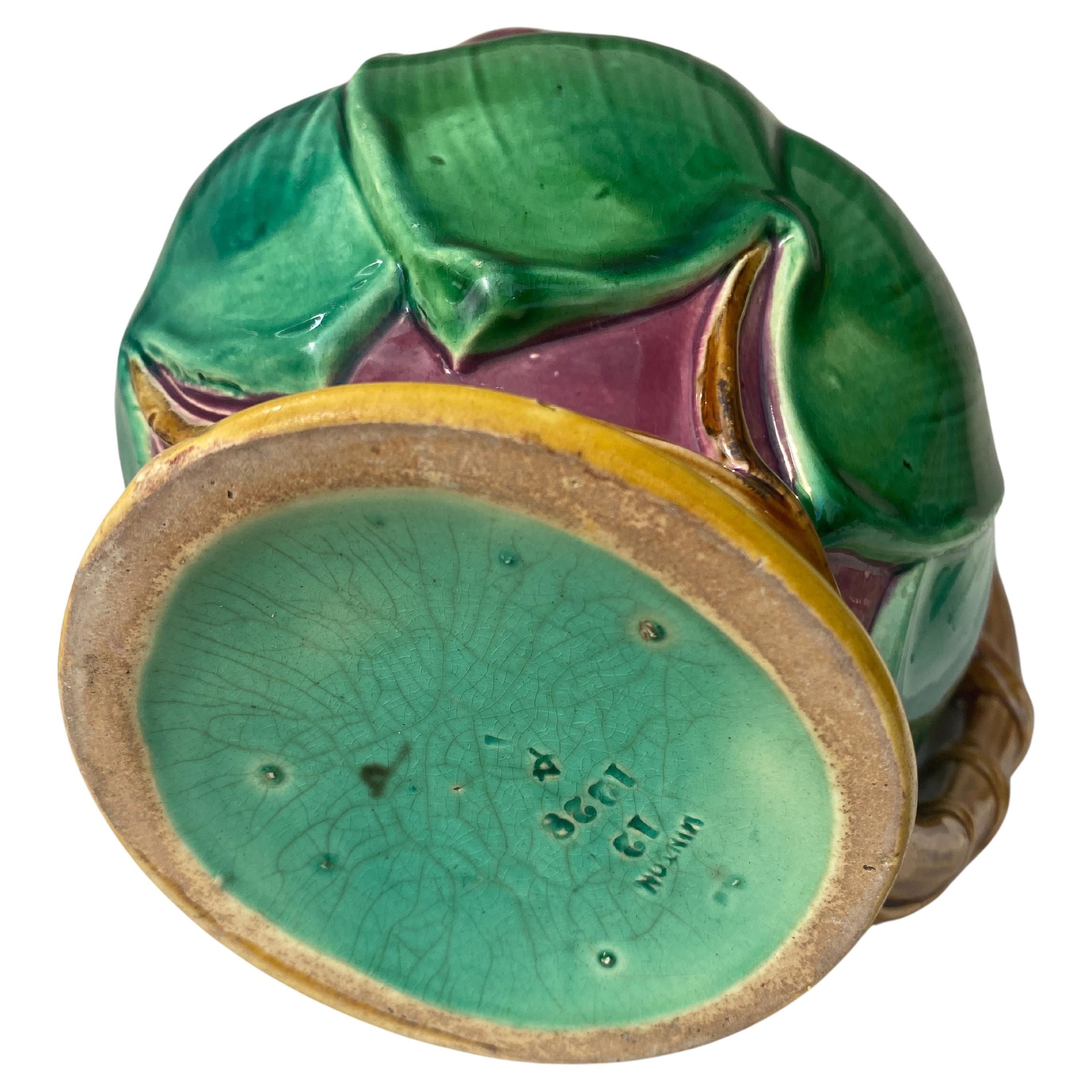 Viktorianischer Majolika-Krug Minton Lily aus dem 19. Jahrhundert im Angebot 5