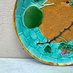 19th Century Victorian Majolica Orange Plate Wedgwood