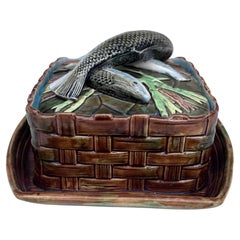 19th Century Victorian Majolica Sardine Georges Jones