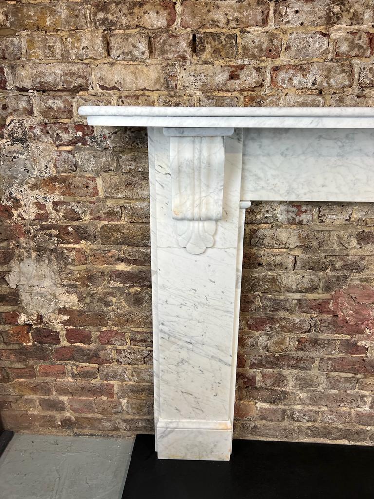 19th Century, Victorian Marble Fireplace Mantlepiece In Fair Condition For Sale In London, GB