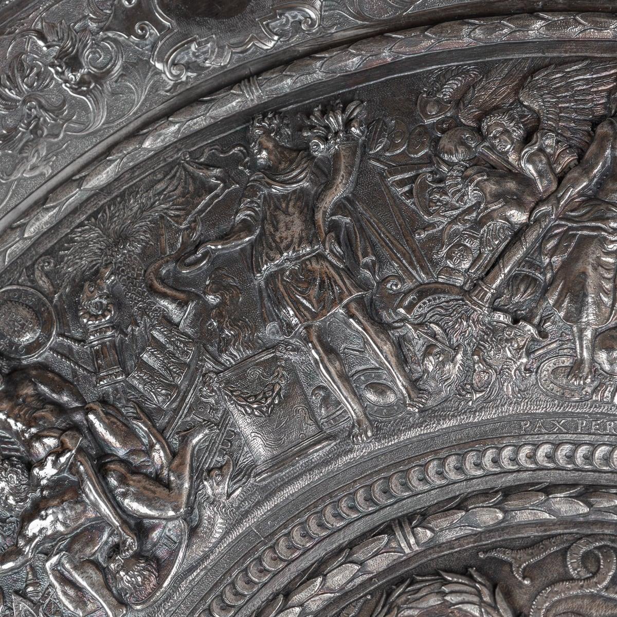 19th Century Victorian Monumental Silver Plated Parade Shield, Elkington c.1880 For Sale 9