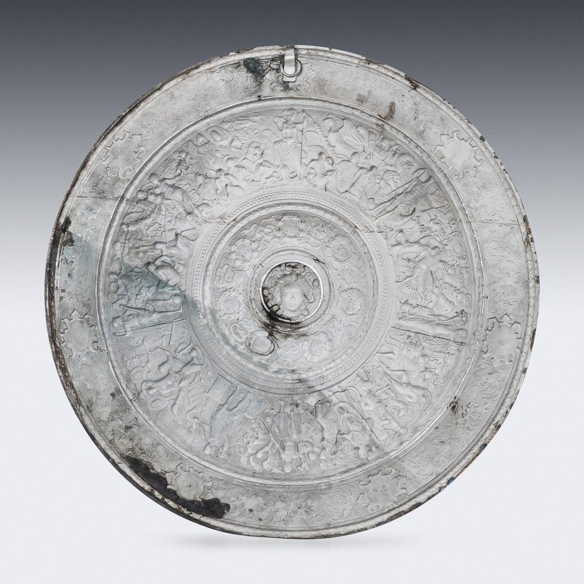 Other 19th Century Victorian Monumental Silver Plated Parade Shield, Elkington c.1880 For Sale