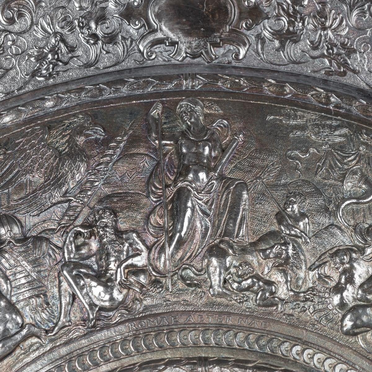 19th Century Victorian Monumental Silver Plated Parade Shield, Elkington c.1880 For Sale 1
