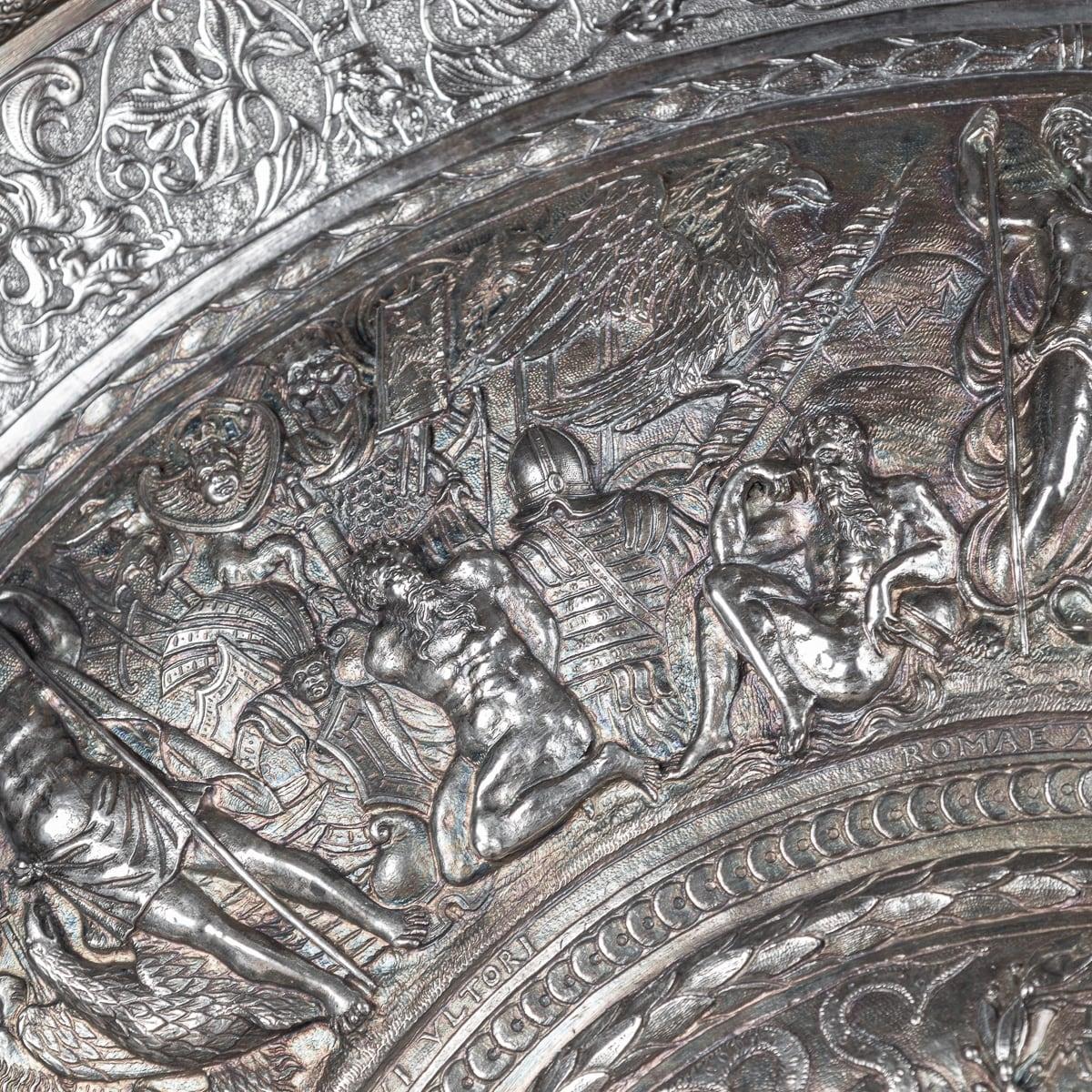 19th Century Victorian Monumental Silver Plated Parade Shield, Elkington c.1880 For Sale 2