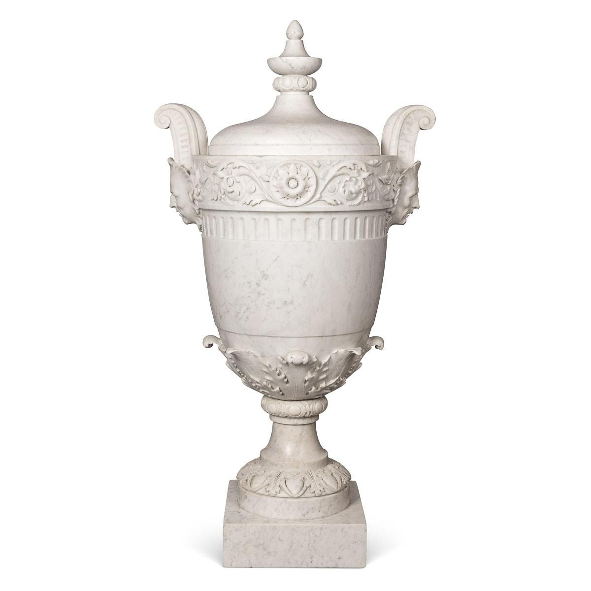 19th Century Victorian Neo-Classical Marble Urn & Cover, circa 1850 In Good Condition For Sale In Royal Tunbridge Wells, Kent