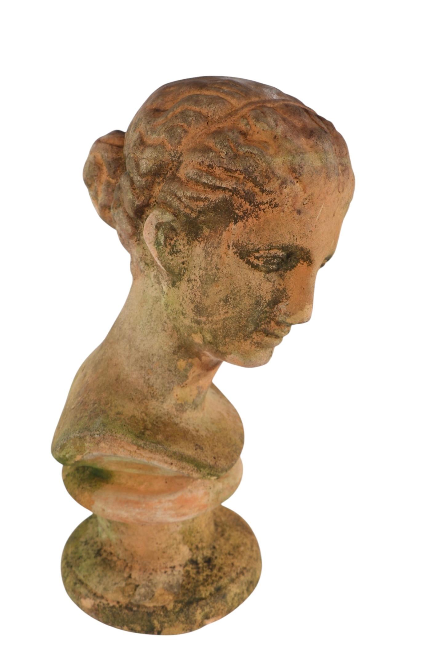 19th Century Victorian Neo Classical Terracotta Bust For Sale 6
