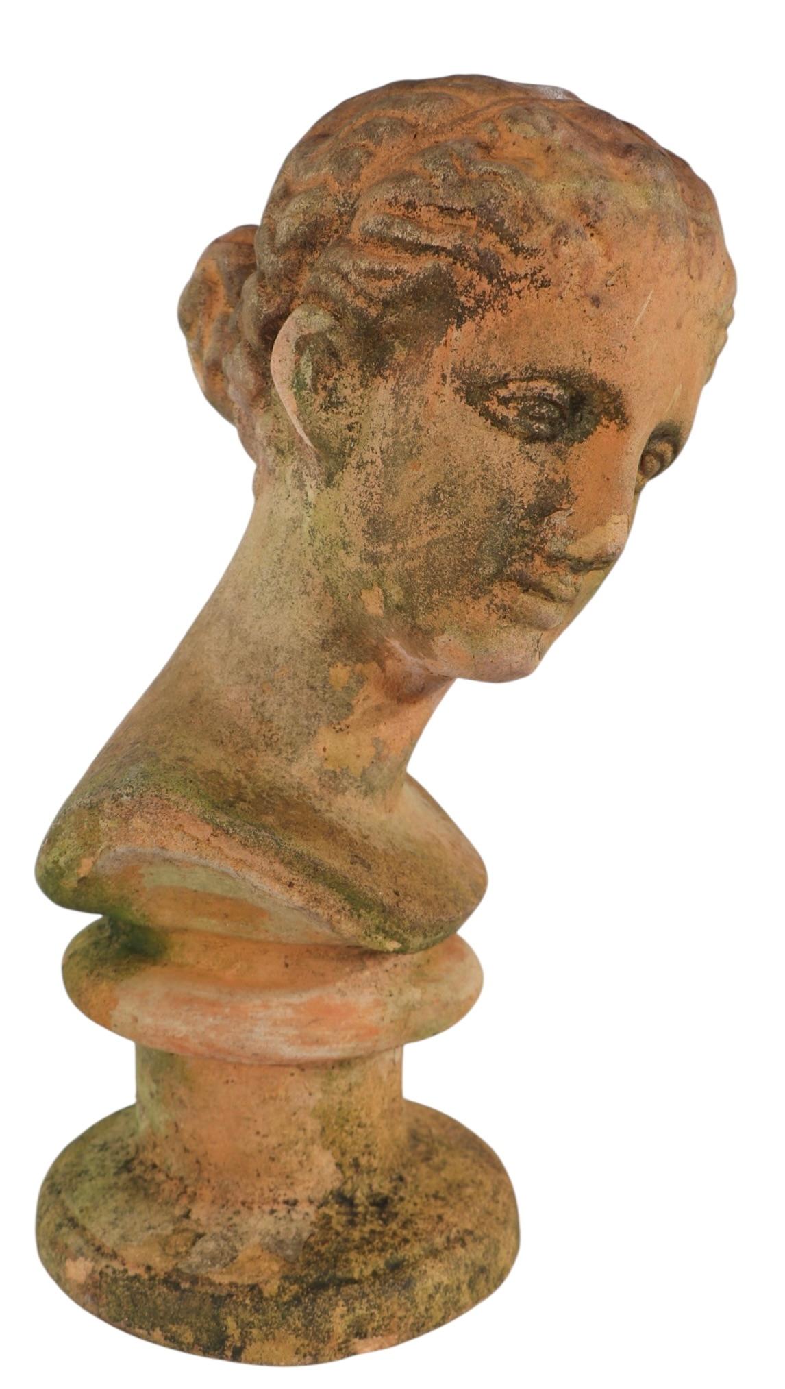 19th Century Victorian Neo Classical Terracotta Bust For Sale 8