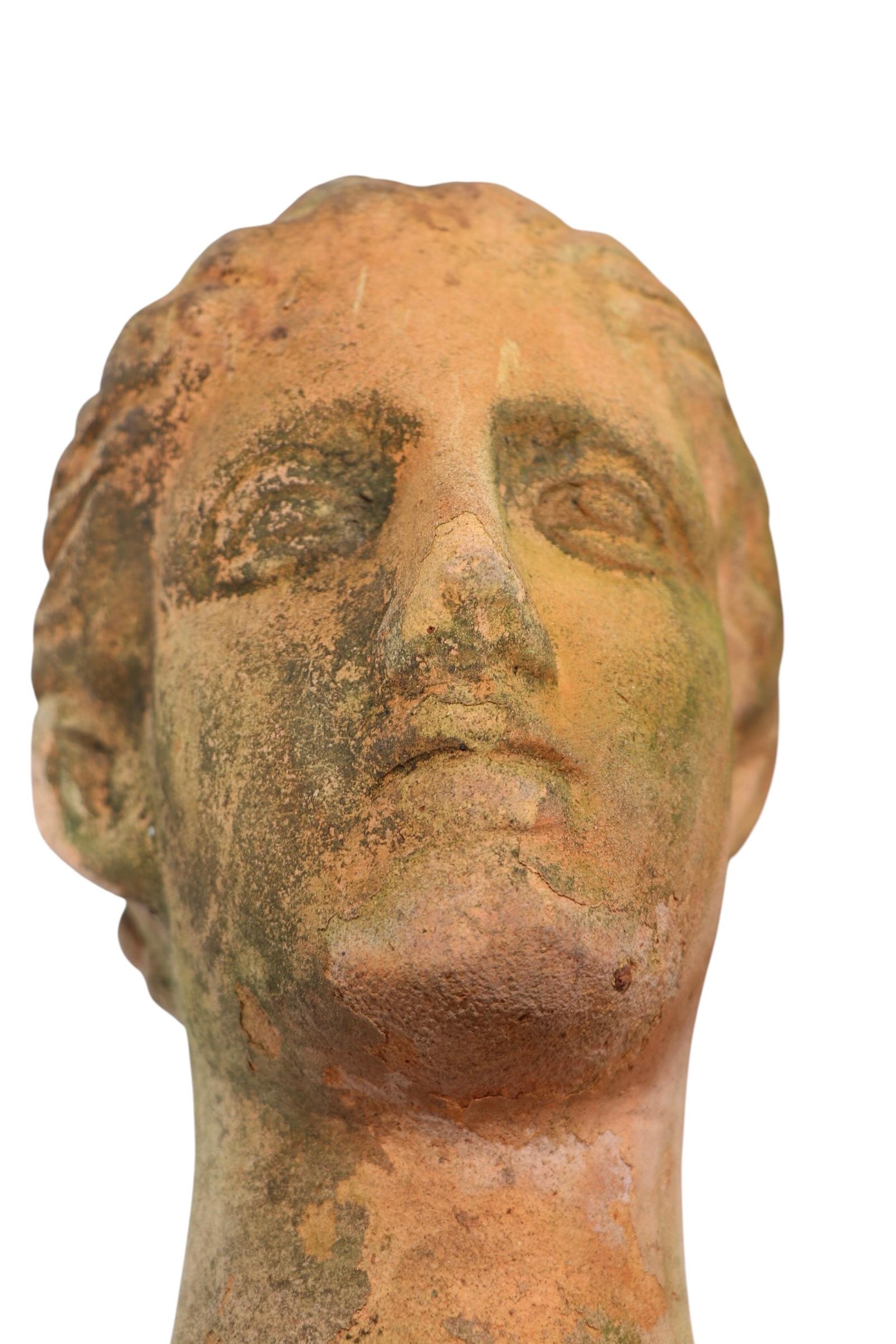 19th Century Victorian Neo Classical Terracotta Bust For Sale 12