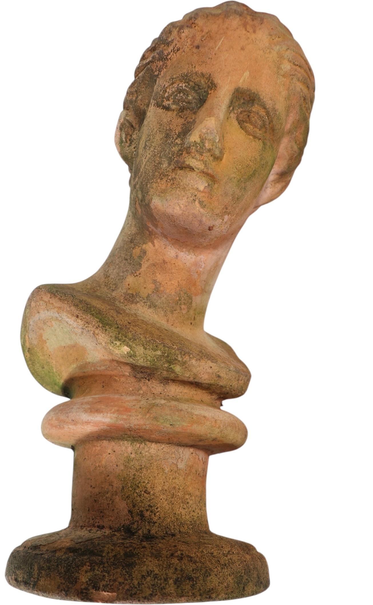 19th Century Victorian Neo Classical Terracotta Bust For Sale 13