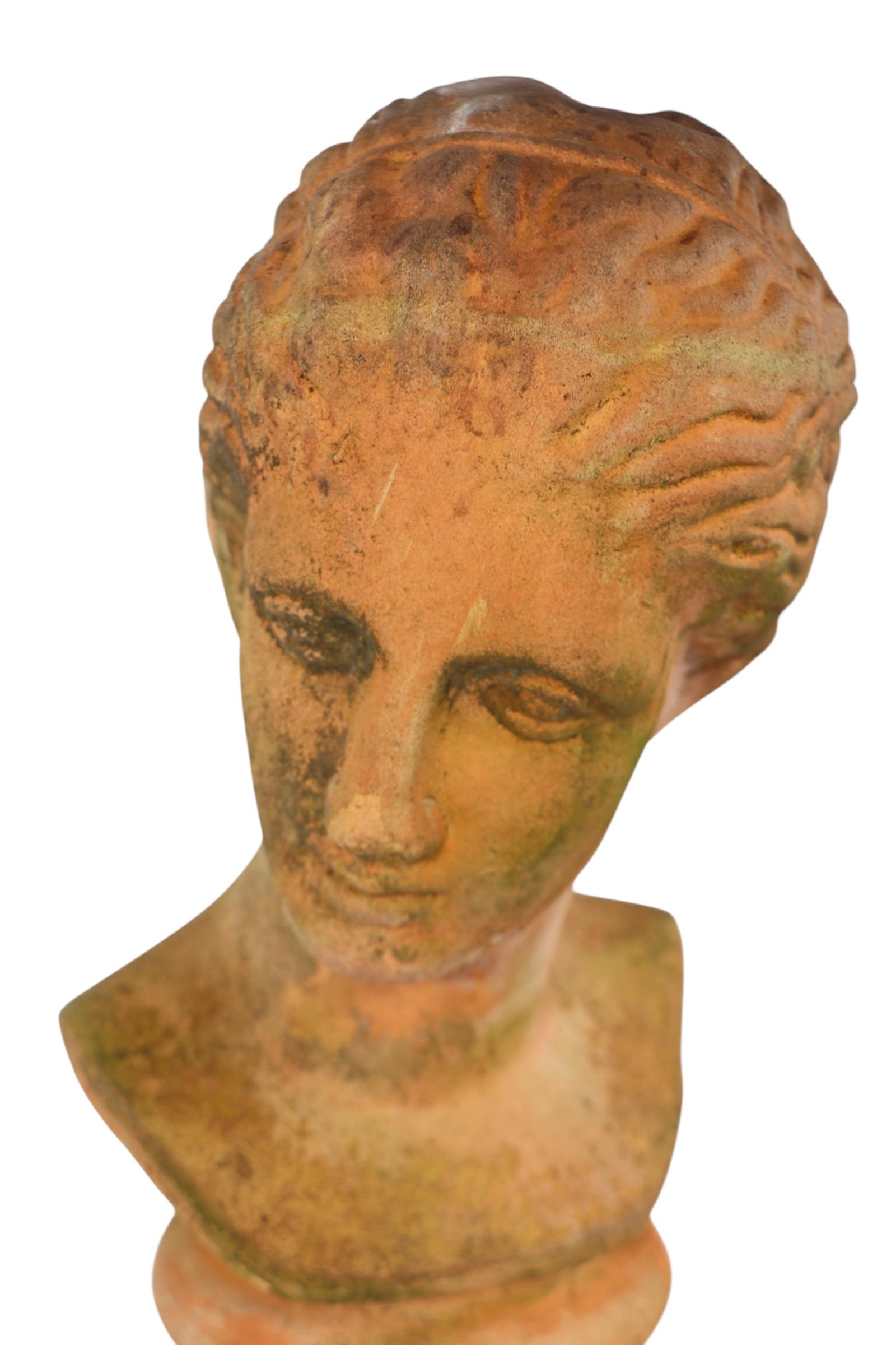 19th Century Victorian Neo Classical Terracotta Bust For Sale 14