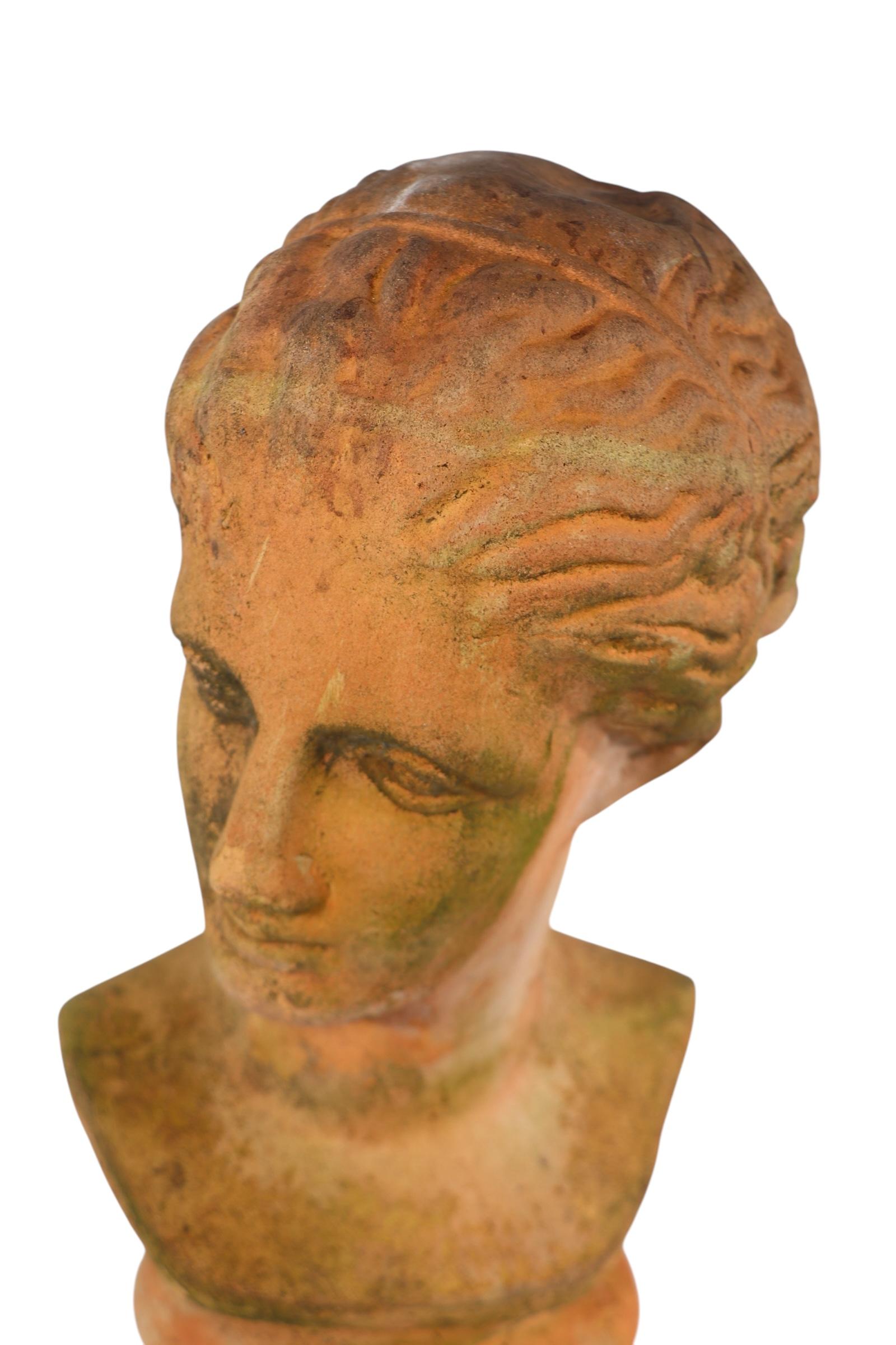 19th Century Victorian Neo Classical Terracotta Bust For Sale 15