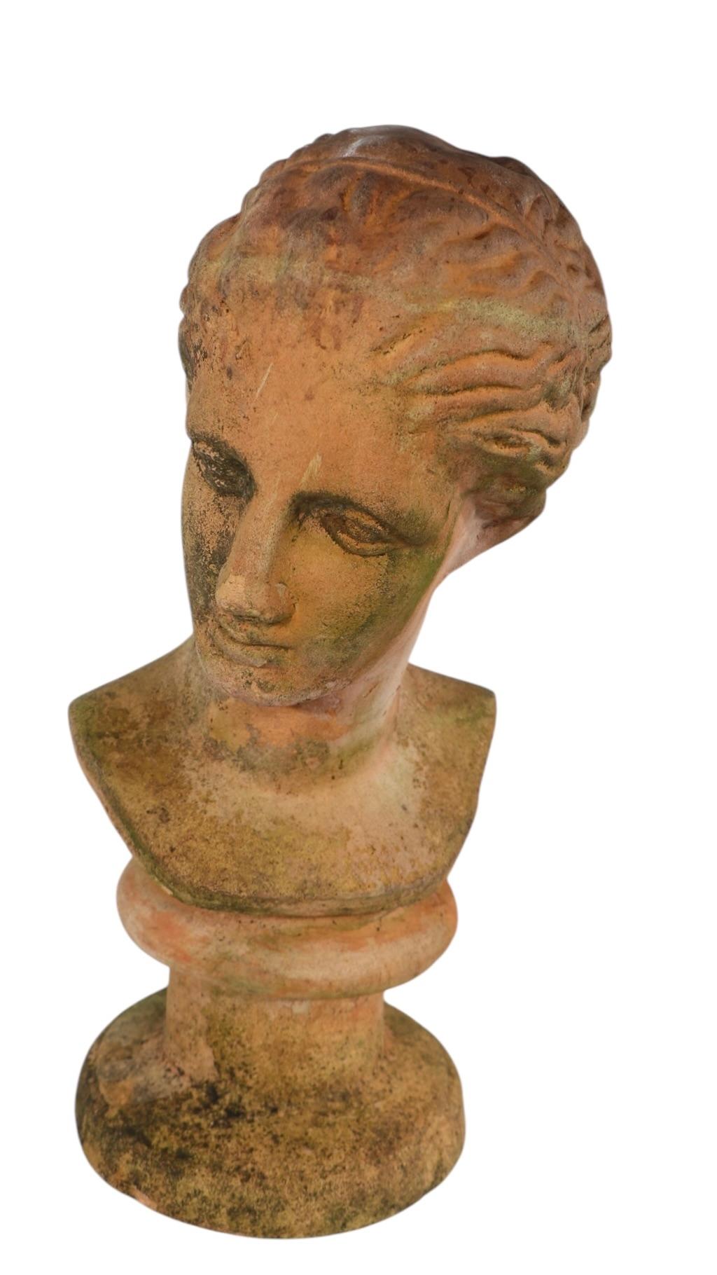 19th Century Victorian Neo Classical Terracotta Bust For Sale 3