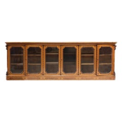 19th Century Victorian Oak and Walnut Bookcase 19th Century Victorian Oak and Walnut Bookcase