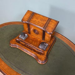 19th Century, Victorian Oak Desktop Stationary Box