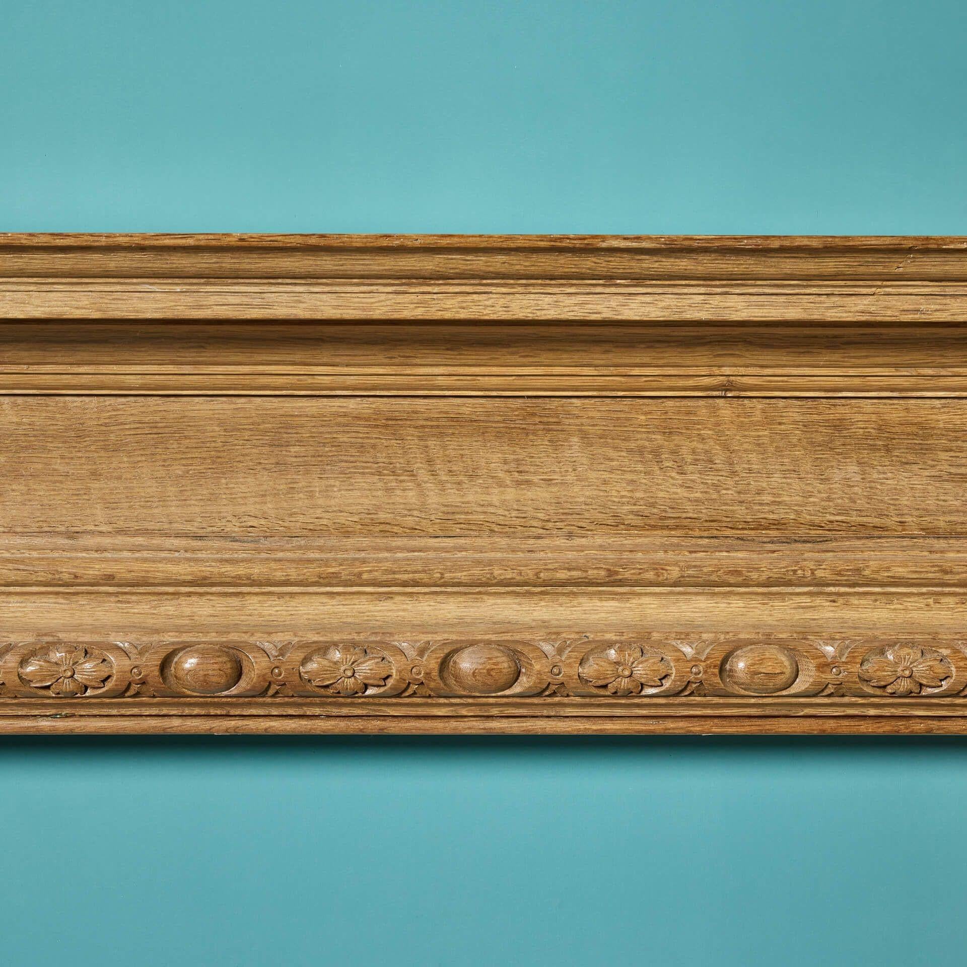 19th Century Victorian Oak Fire Mantel For Sale 2