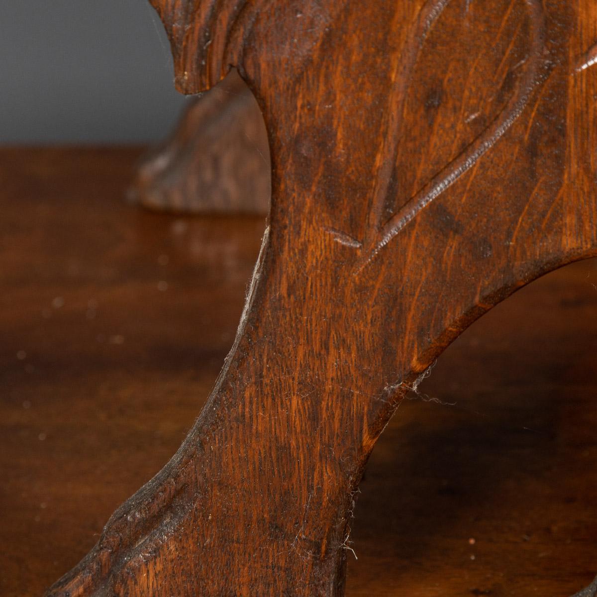 19th Century Victorian Oak Library Steps, Shaped as Lions, c.1880 10