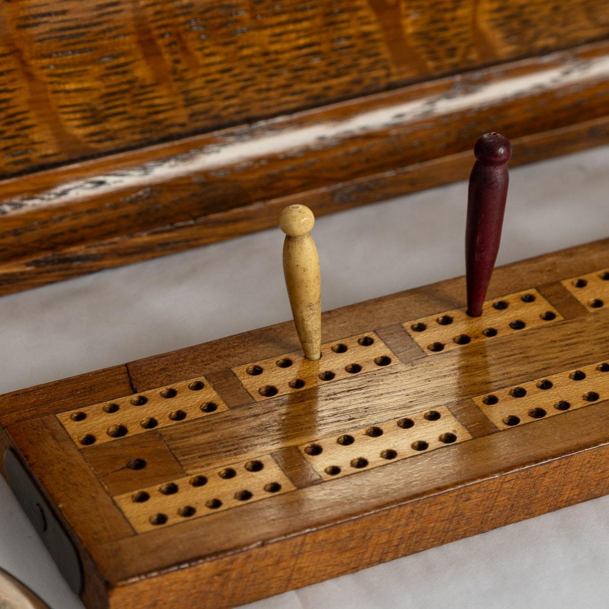 19th Century Victorian Oak Smoking & Gaming Compendium, c.1890 7