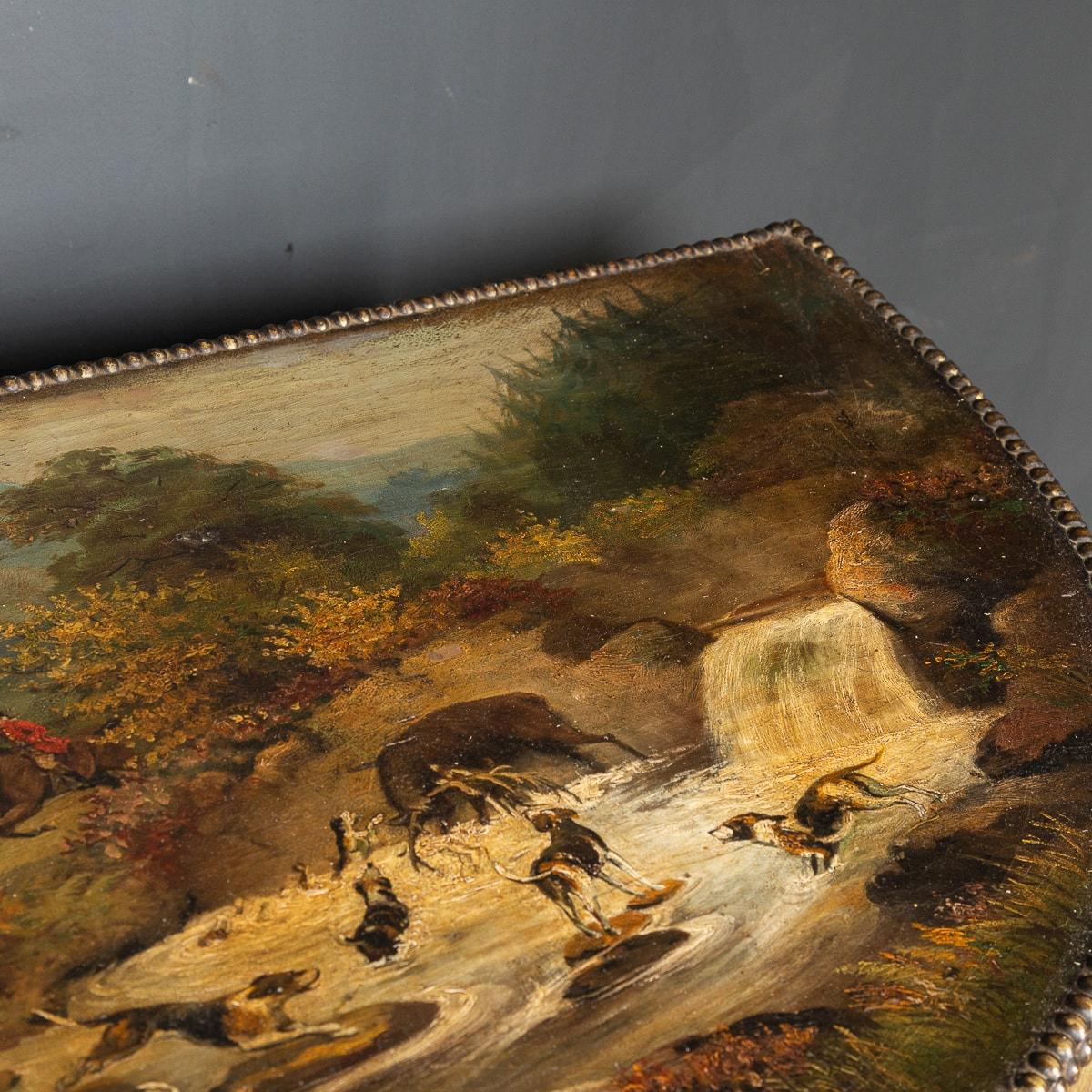 19th Century Victorian Oil Painted Demilune Coach Trunk, circa 1880 12