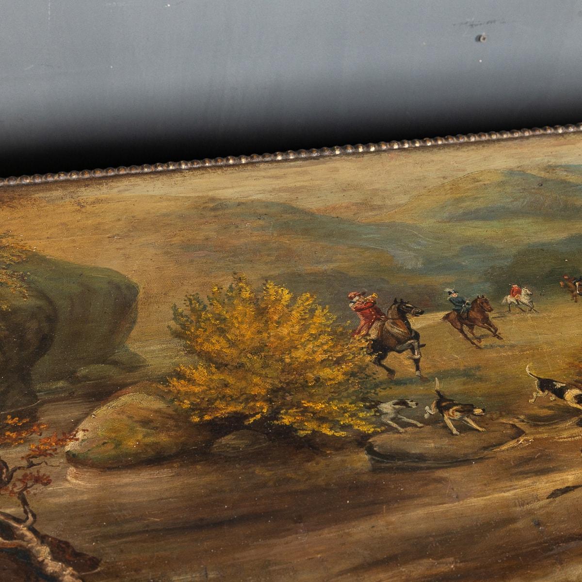 19th Century Victorian Oil Painted Demilune Coach Trunk, circa 1880 13