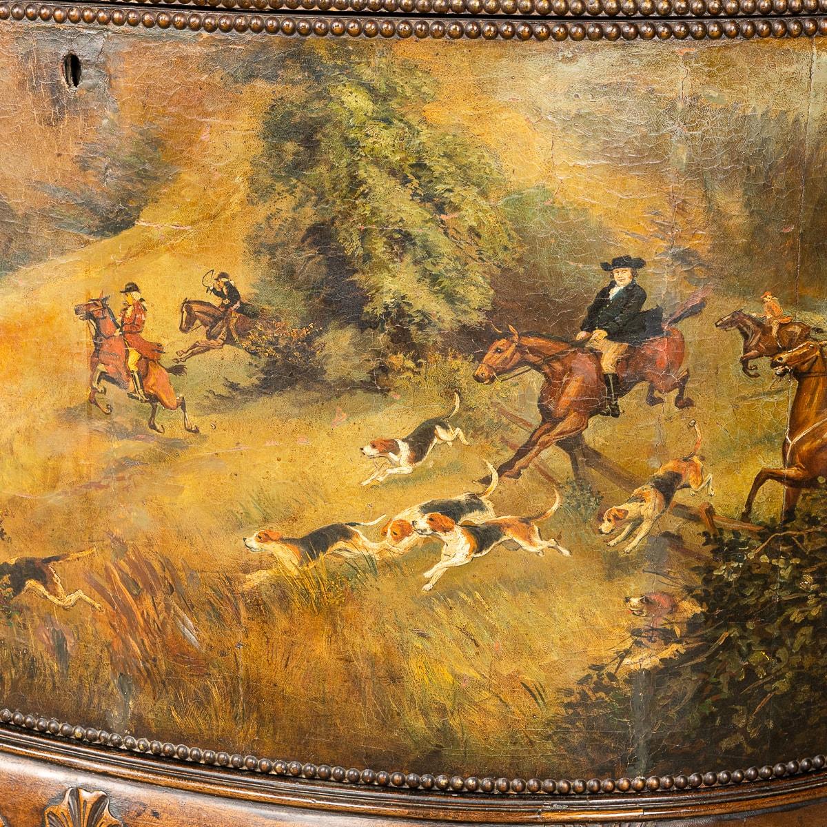19th Century Victorian Oil Painted Demilune Coach Trunk, circa 1880 15