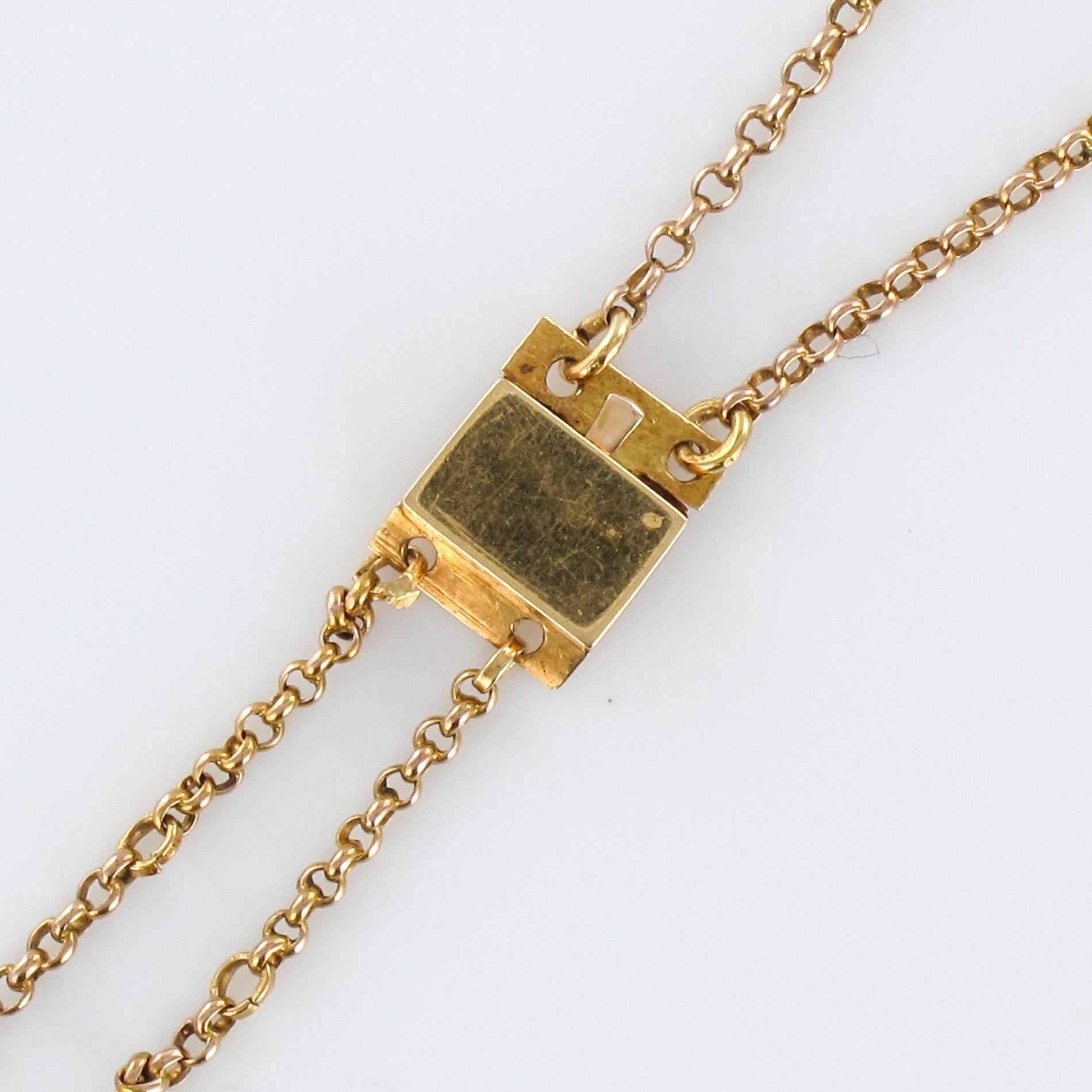 19th Century Victorian Onyx Plate 14 Karat Yellow Gold Necklace 10