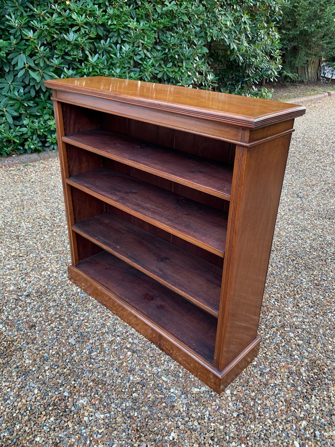 Hand-Crafted 19th Century Victorian Open Bookcase