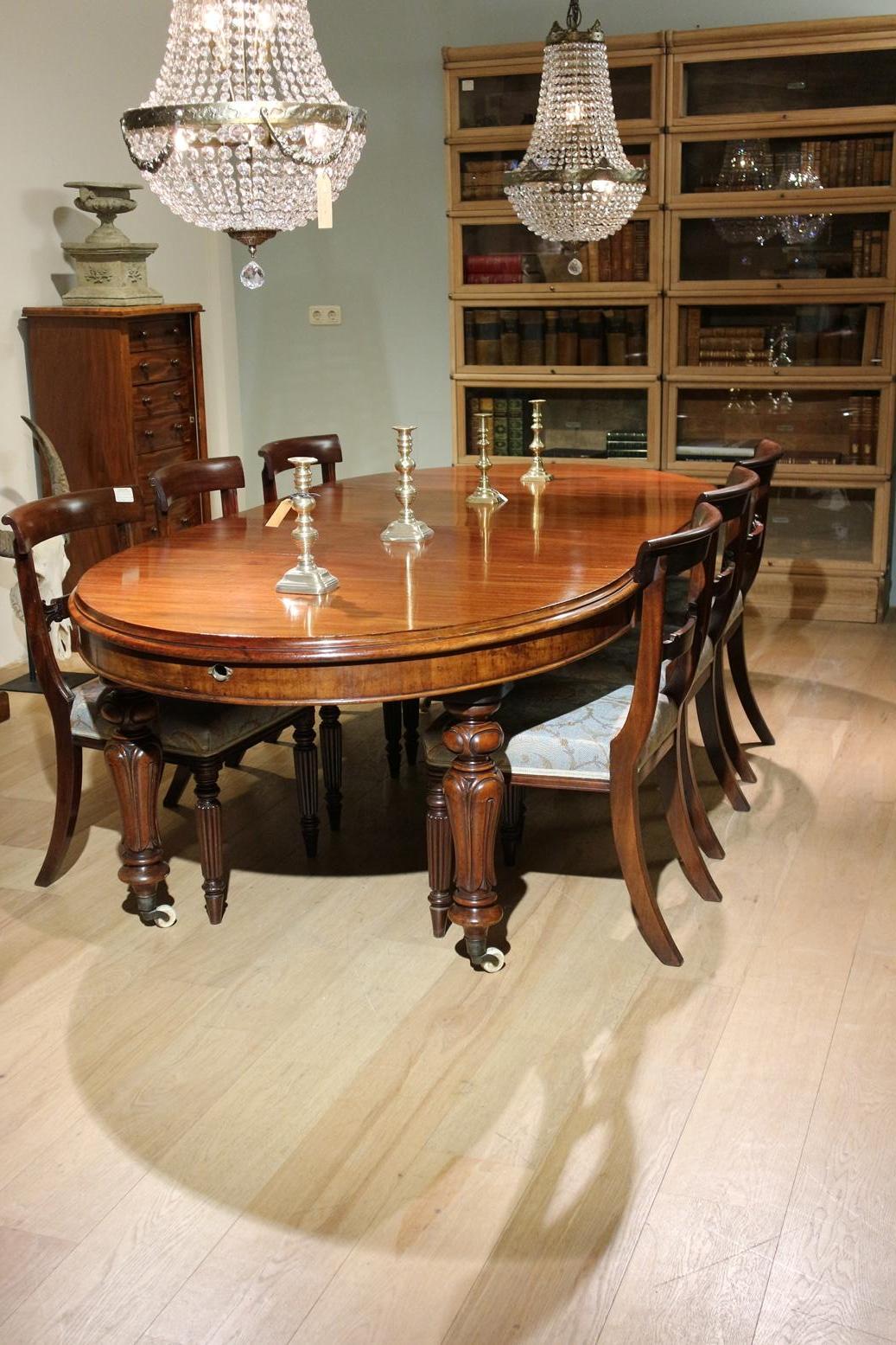 19th Century Victorian Oval Dining Table 10