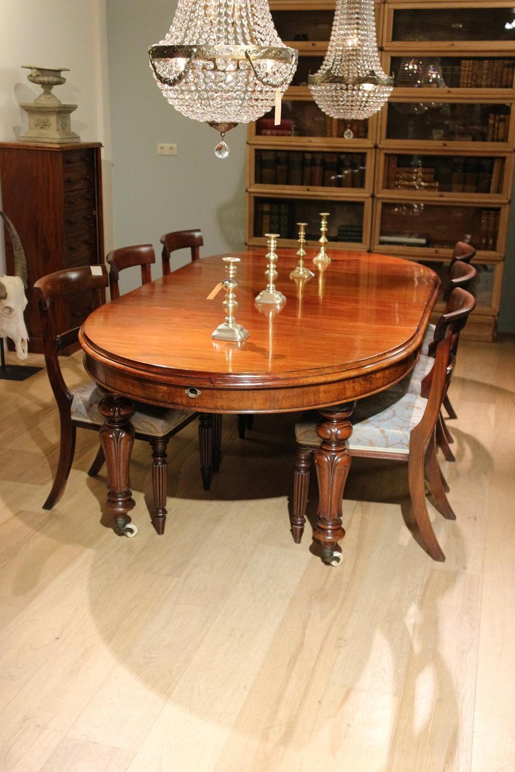 19th Century Victorian Oval Dining Table 11